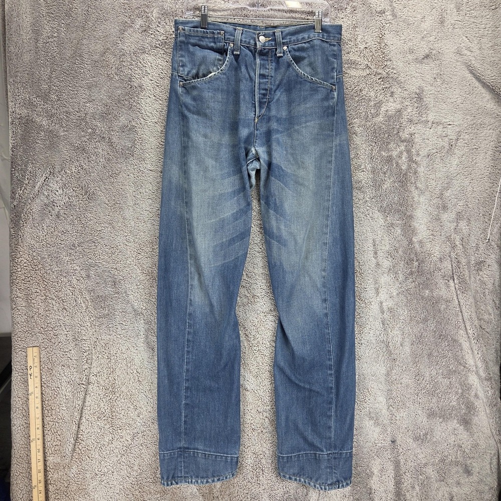 Vintage Levis Engineered Jeans Mens 32x34 Blue Twisted Button Fly Medium Wash